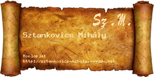 Sztankovics Mihály névjegykártya